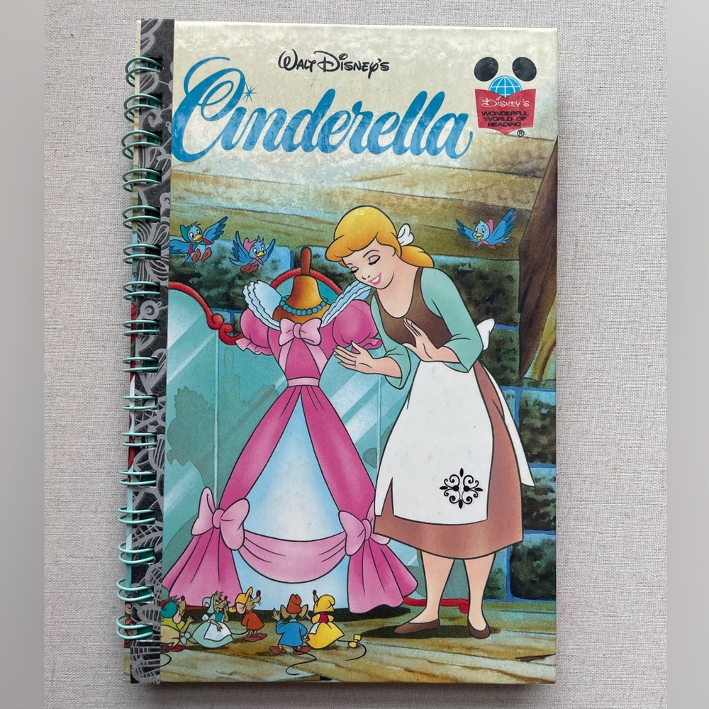 Walt Disney’s Cinderella Vintage Altered Mixed Media Junk Journal Book OOAK